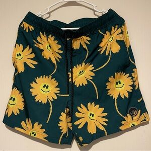 Neff Floral Smiley Face Shorts Unlined Size L